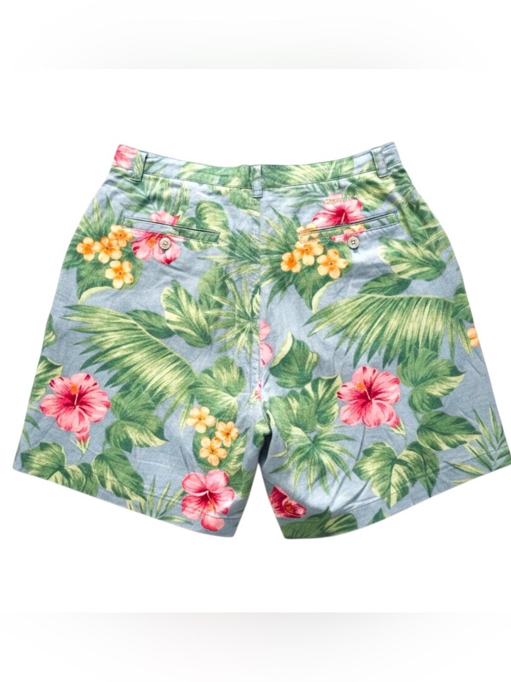 Lauren Ralph Lauren Size 10 tropical floral print 100% linen bermuda shorts - Picture 4 of 7